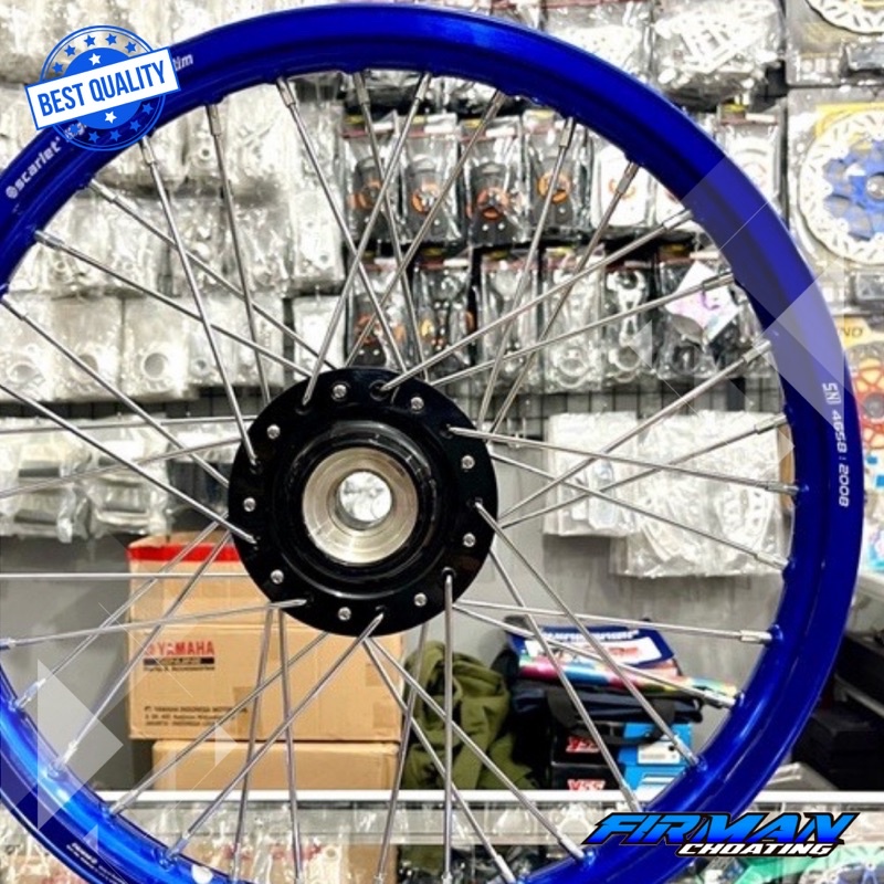 Velk set rx king scarlet biru ring 18x160 18x185 (Sepaket siap pasang ban)