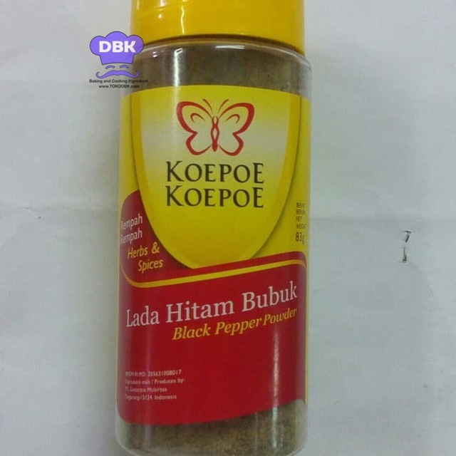 

Kupukupu lada hitam 83gr bubuk black pepper