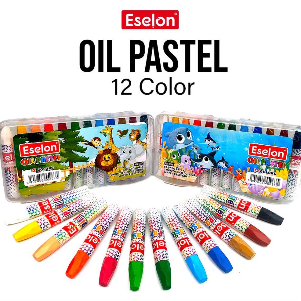 

[L-X4X ✔] Crayon / Oil Pastel / Crayon Eselon 12 colors-super keren