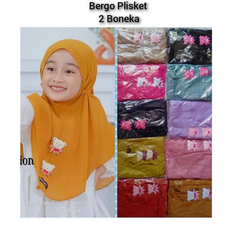 HIJAB JILBAB BERGO ANAK PLISKET INSTAN PANDA