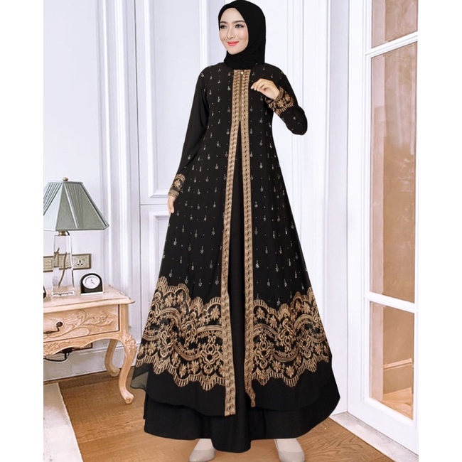 HOLICSUSAN Abaya Bordir Exc by Shereen Abaya Premium Abaya Busui Abaya Arab Abaya Turkey Seragam Abaya