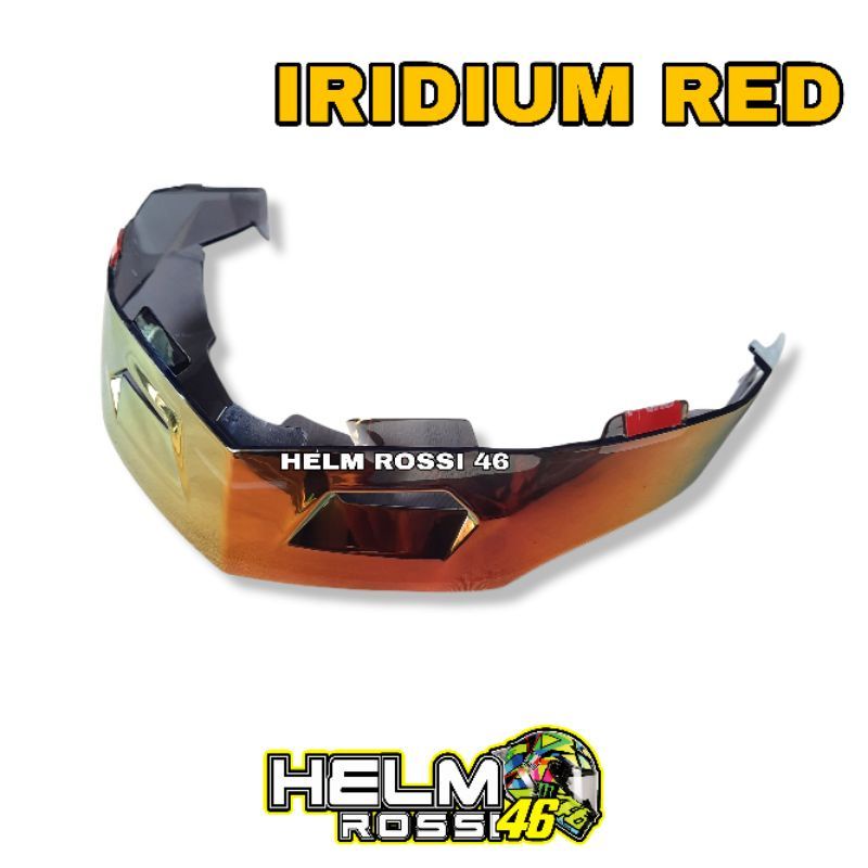 Kaca FLAT KYT TT COURSE - Iridium Blue - Iridium RED -  Silver - Gold + TOP || TEAR OFF POST BENING