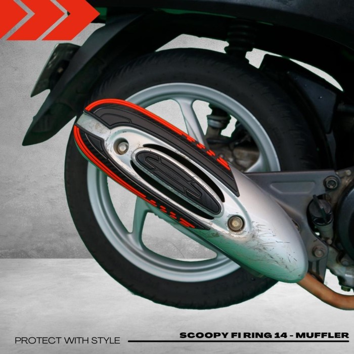 Hayaidesu Scoopy R14 2014-2016 Body Protector Muffler Knalpot Cover #Original