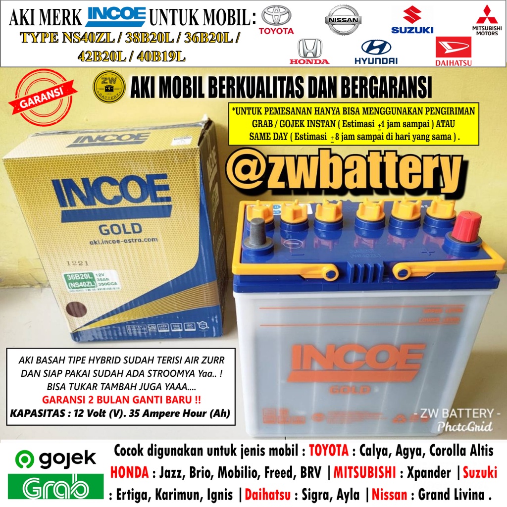 AKI MOBIL NISSAN GRAND LIVINA, CALYA, SIGRA, FREED, JAZZ NS40ZL INCOE GOLD