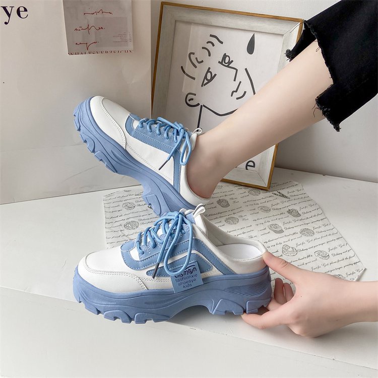 Sepatu Sneakers Wanita Wedges Slip On Fashion Korea Style Shoes Casual Kulit Sintetis Free Box Satu7an SPT-16