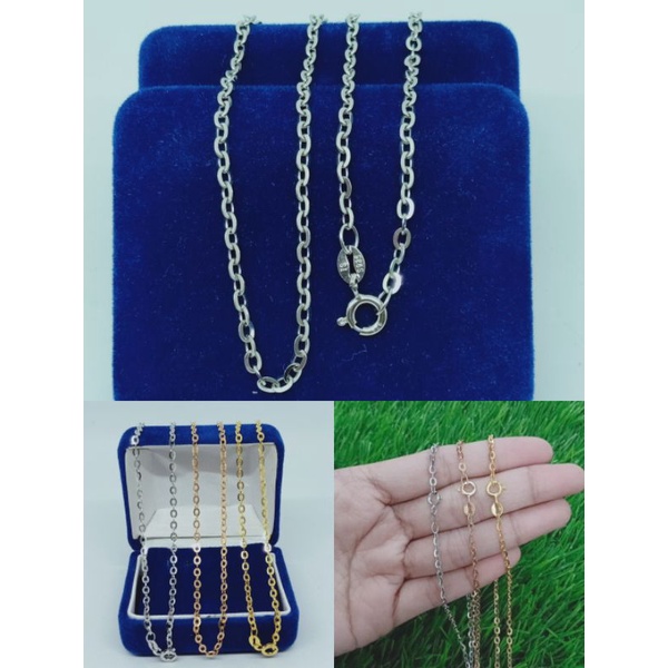 Kalung nori vensi anak silver925 / kalung anak perak 925 asli lapis emas