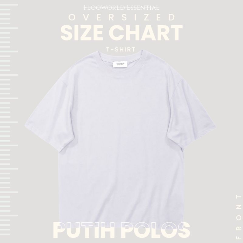 Kaos Polos Putih - Oversized 24's Unisex