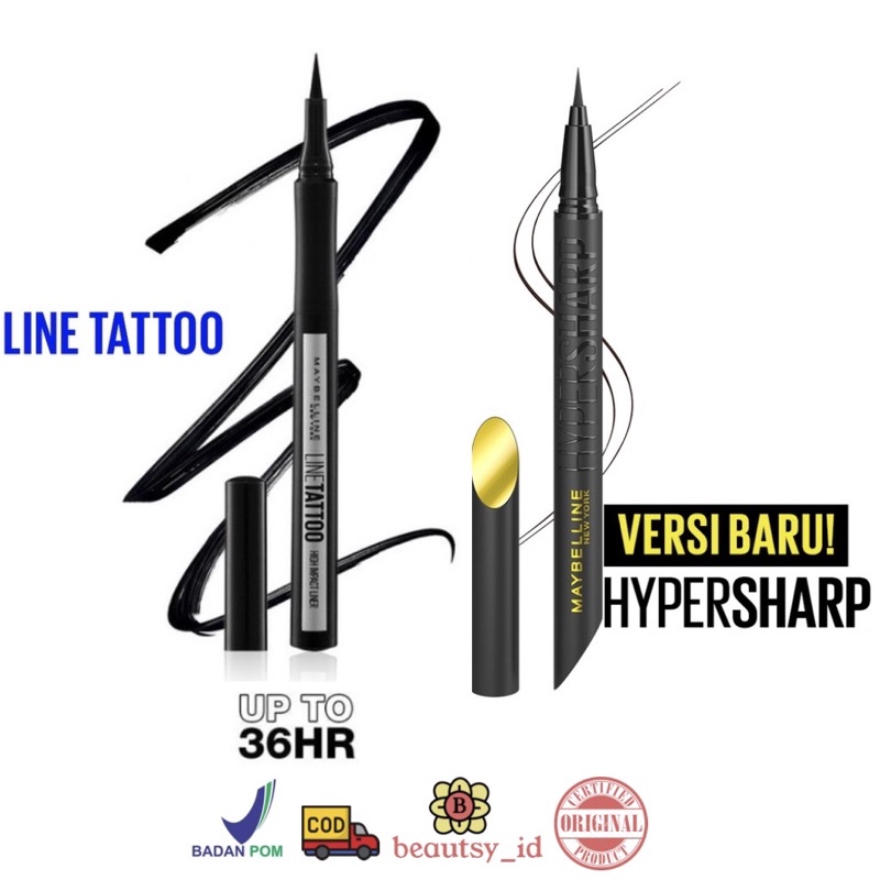 Maybelline Eyeliner Line Tattoo Hypersharp High Impact Makeup Waterproof Original COD Eye Liner Hyper Sharp