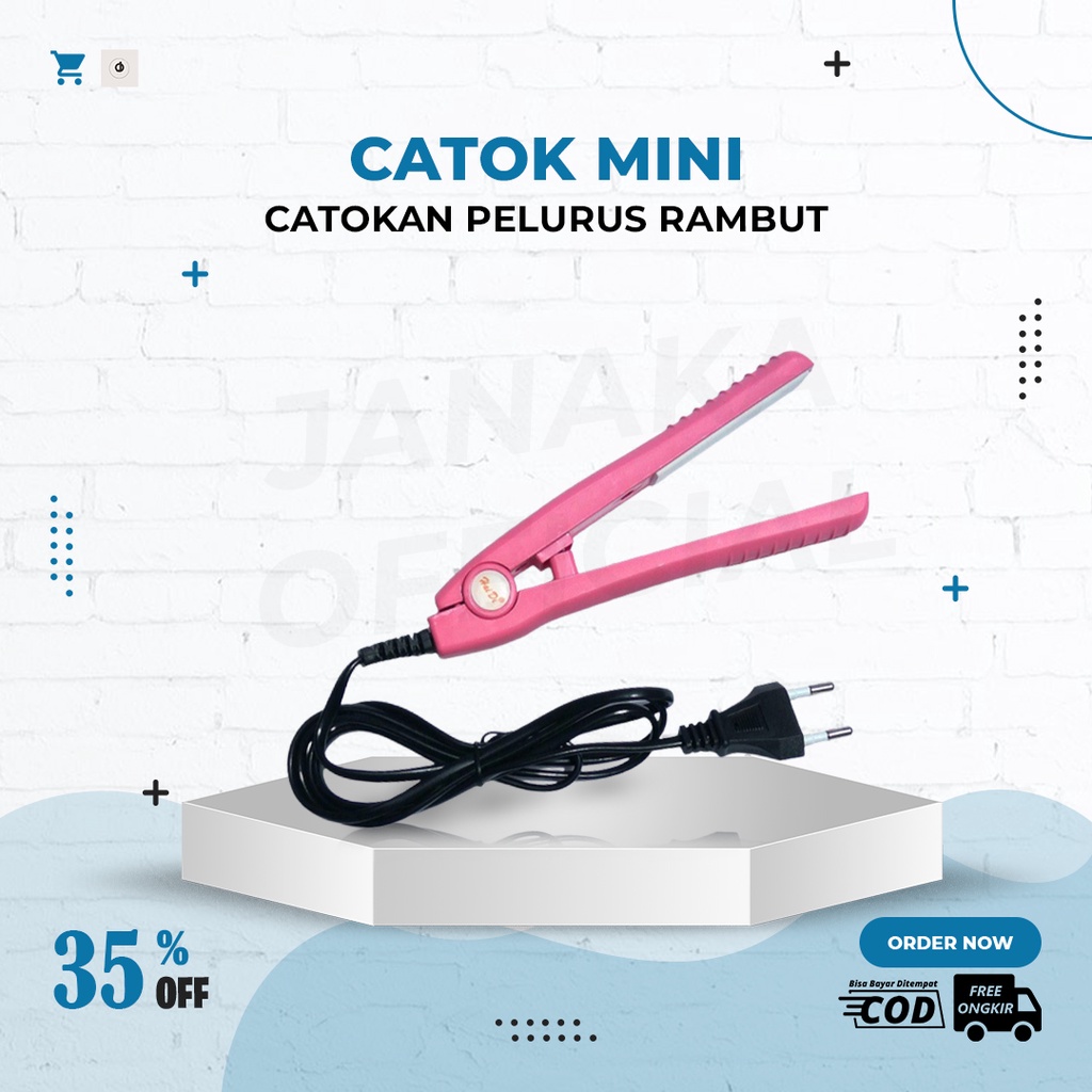 Catokan Mini Catok Rambut Curly Pelurus Rambut Keriting Ukuran Kecil