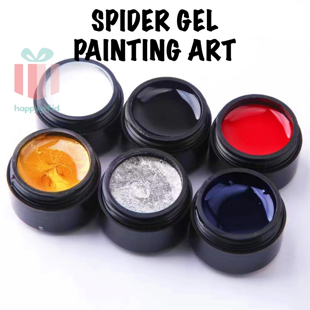 SPIDER GEL PAINTING NAIL ART / Kutek Kuku Cat kuku / Jaringan spider KU052