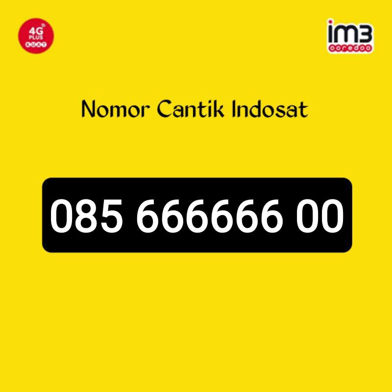 Nomor cantik indosat im3 11 digit hexa 666666