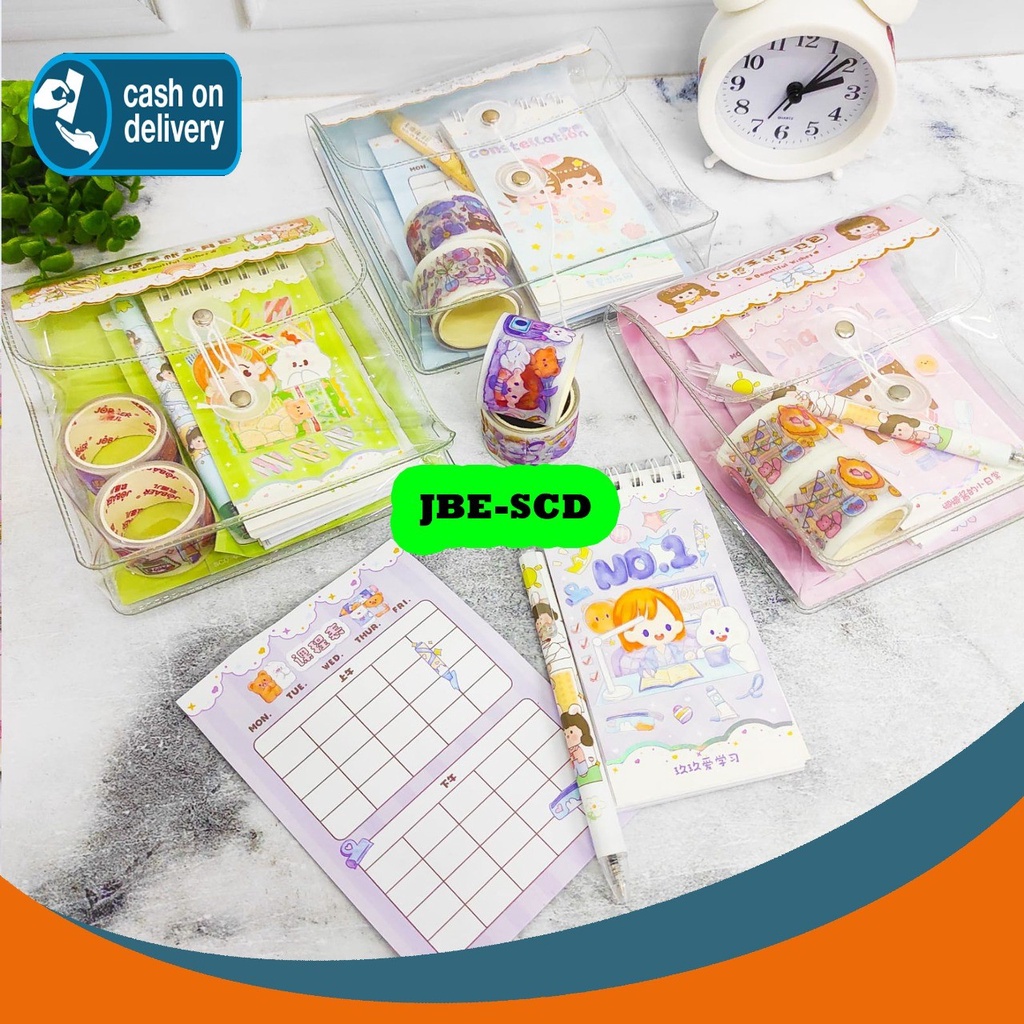 

1 SET SOLATIP WASHI TAPE DAN STICKER CEWE KODE JBE-SCD KARAKTER GAMBAR LUCU