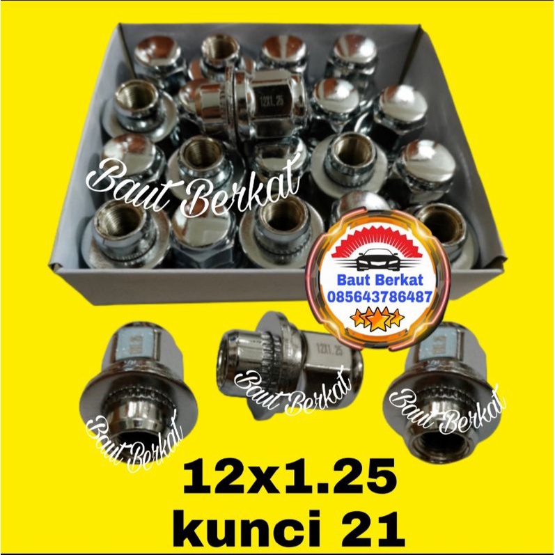 mur racing 12x1.25 kunci 21 nut racing 12x1.25 kunci 21 mur baut roda 12x1.25 kunci 21 mur racing ap