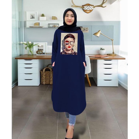 Tunik wanita DTF CEWEK BANDO / tunik murah / tunik kekinian / tunik panjang / tunik import / tunik jumbo