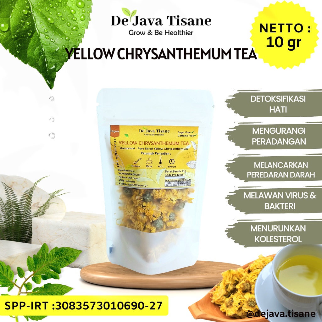 

Teh Krisan Super Chrysantemum Flower Tea Yellow Super Chrysantemum 10 - 50 gr