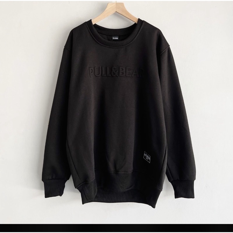 JAKET SWEATER HITAM DISTRO LENGAN PANJANG