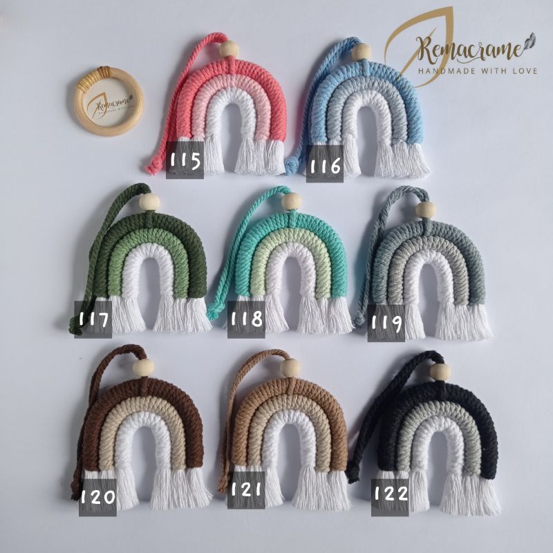 Macrame Rainbow | Gantungan Tas Rainbow | Gantungan Kunci Pelangi