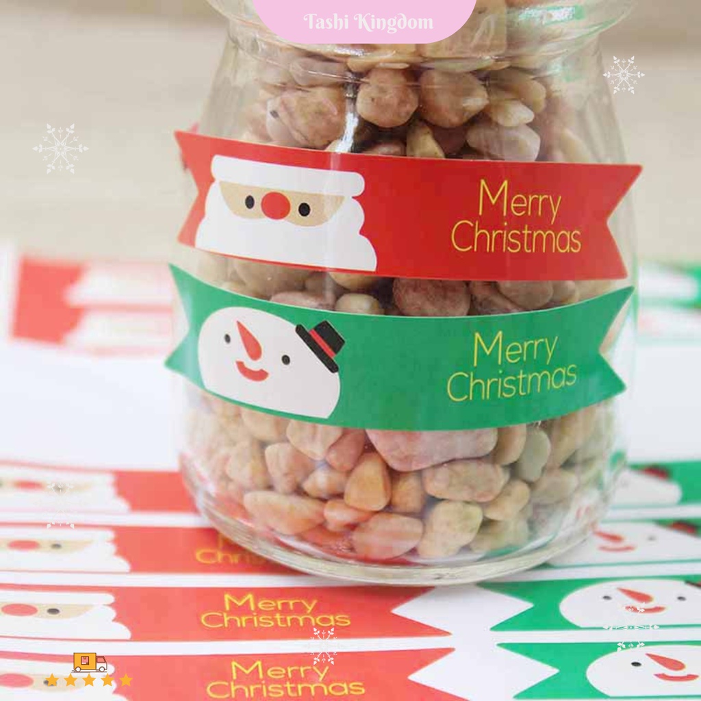 

STIKER PACKAGING natal stiker natal 24 stikers kado natal label tag , stiker tempel natal