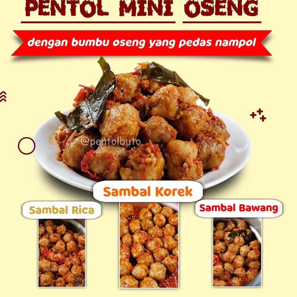 ☢ PENTOL MINI OSENG MERCON PEDAS GILA NAMPOL FROZEN FOOD PENTOL DAGING VARIAN SAMBAL BAWANG RICA-RIC