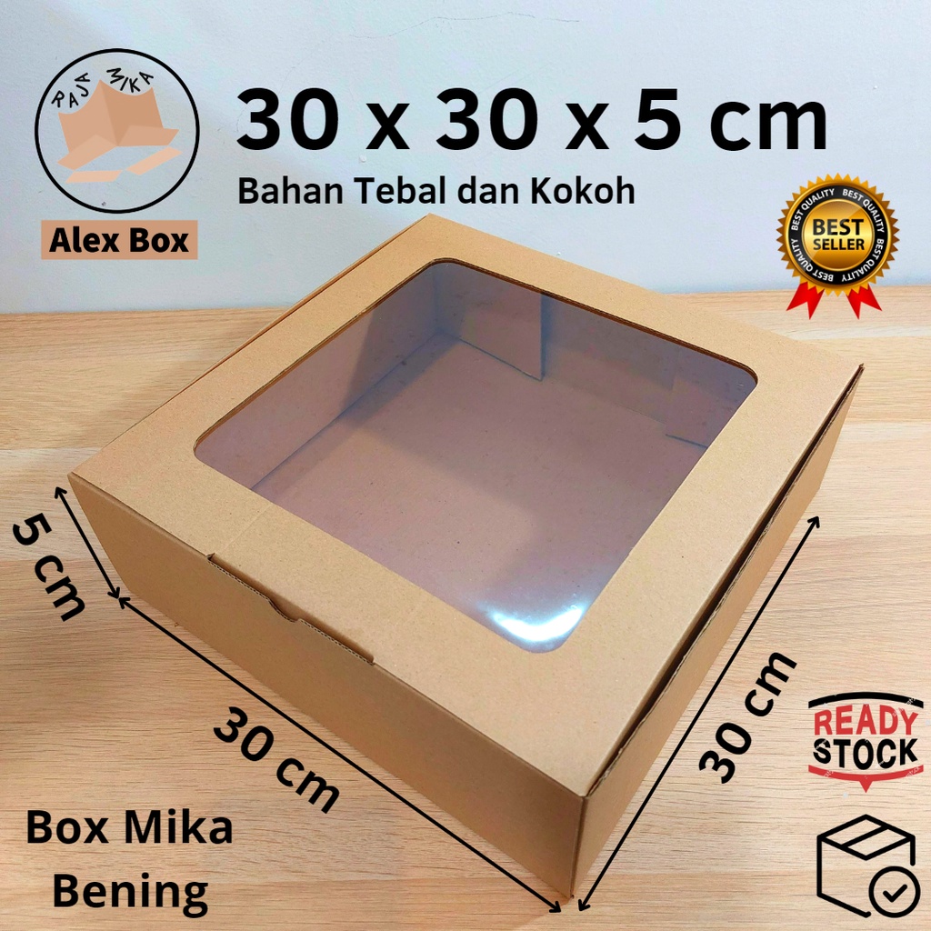 

Kardus Mika 30 x 30 x 5 cm... model diecut, untuk kue hampers dll
