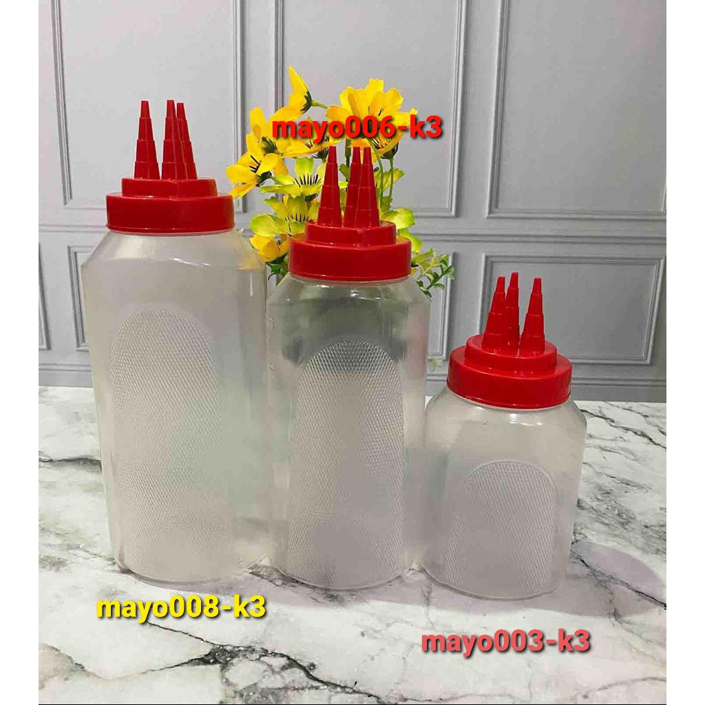 Rizkyonline88 Botol mayones mayonaise kepala 3 ukuran 800ML MAYO008-K3