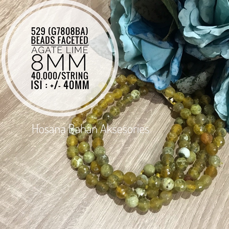 AGATE BEADS / Batu agate/ Batu Alam 8Mm