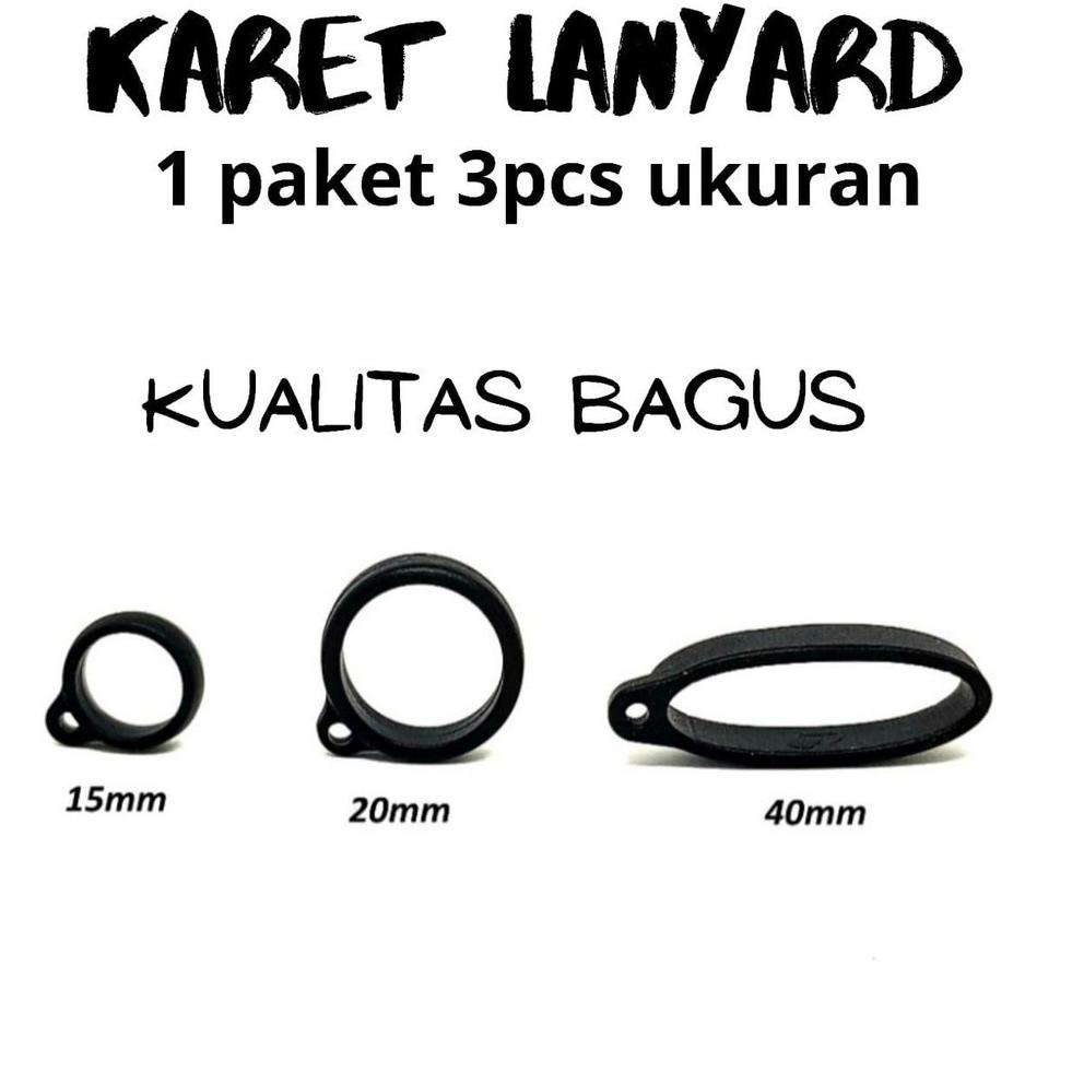 

(I-J9J(♥) KARET LANYARD 3 UKURAN O RING (3PCS) amanah