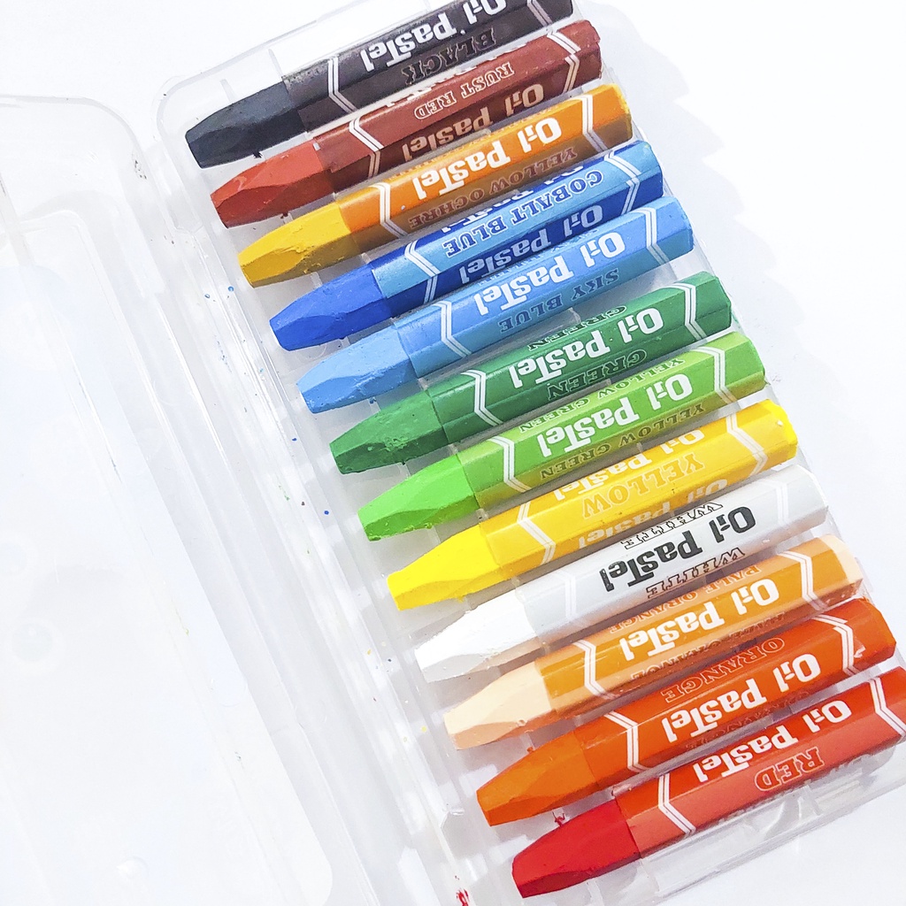 12 Colors Krayon Minyak Oil Pastel Crayon School Oil Pastels 0860