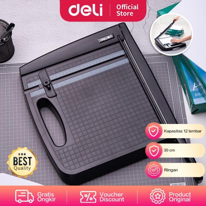 

Deli Paper Trimmer / Alat Pemotong Kertas 30 x 30 cm 12 Lembar 8051A