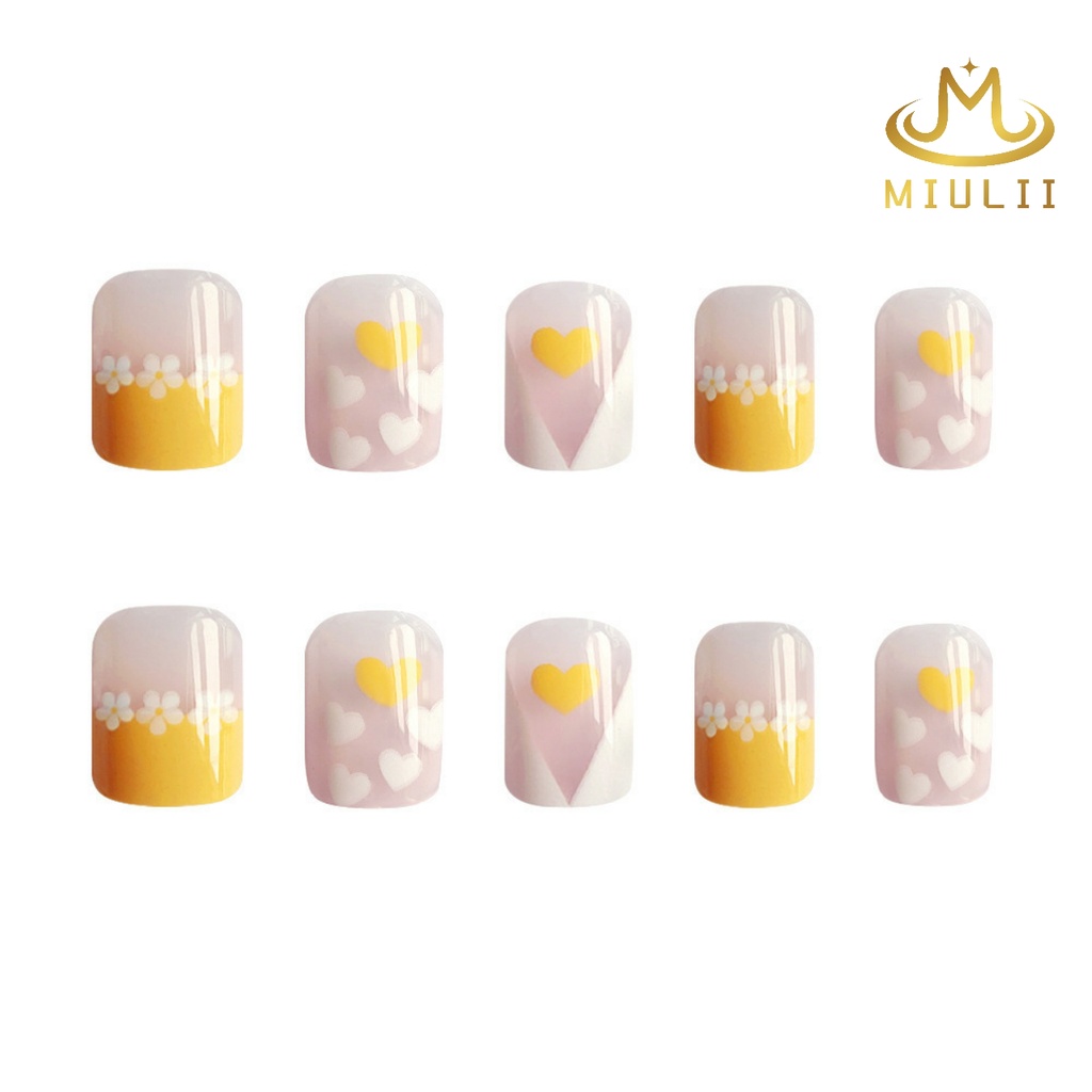 MIULII / KUKU PALSU A0671 / 24PCS / 3D / NAIL ART / PREMIUM / PINK / CUTE / FREE LEM JELLY / KUTEK