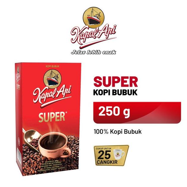 

[BISA COD] KAPAL API Super - Bubuk Kopi 250 gr