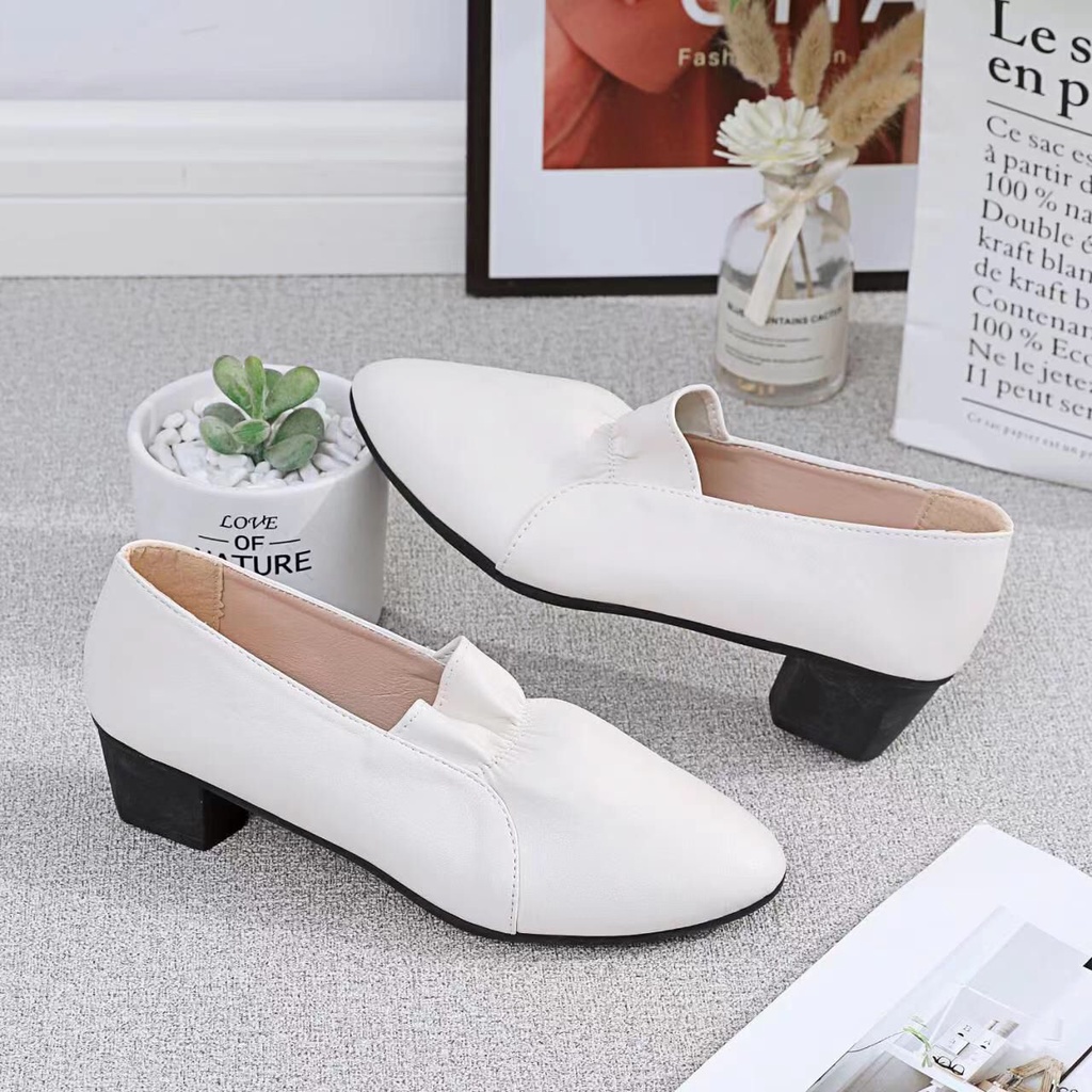 Sepatu Heel Kerja Wanita QP3318 Sepatu Pentopel Import  Premium Quality