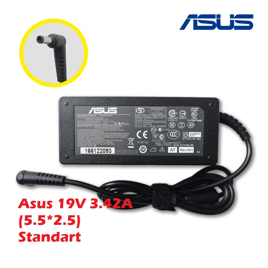 ORIGINAL ADAPTOR ASUS 19V 3.42A (5.5x2.5MM) A45 A45A A45V X45A X45U X45C A45VD A45VG A45VM A45VS