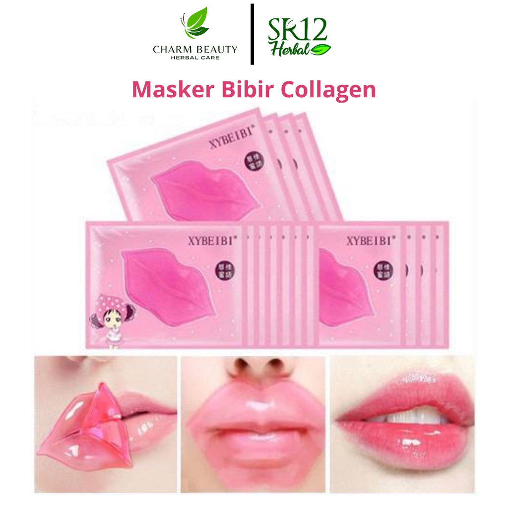 Masker Bibir Collagen Pelembab Bibir Kering Pecah Lip Mask Moisturizing Lips Moist Colagen Pink Lembut