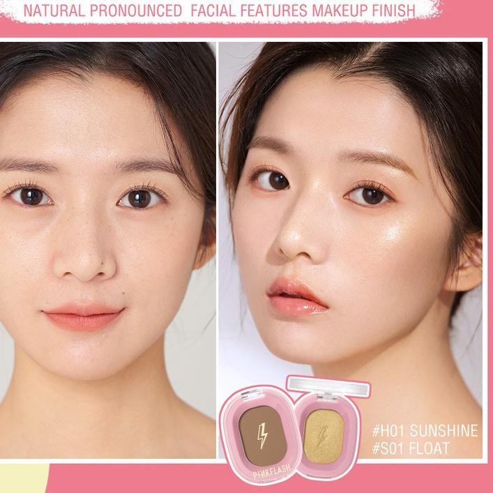 ヰ Pinkflash Shimmer Highlighter And Contour Powder Highlighter Pinkflash Contour Pinkflash Highlight
