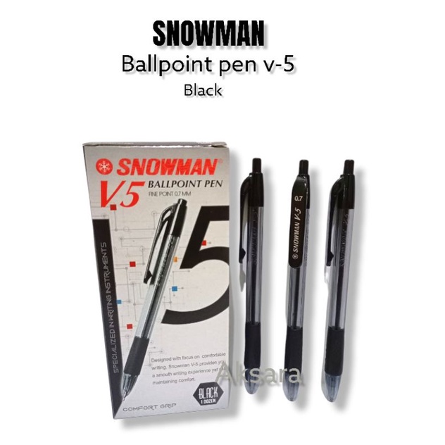

Pen / pena / pulpen / bolpoin snowmen v.5 hitam