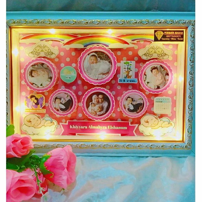 Kado Bayi Lahir, Pop Up Frame Bayi, Kado Ultah Lahir, Kado Wedding Nikahan, Scrape Frame