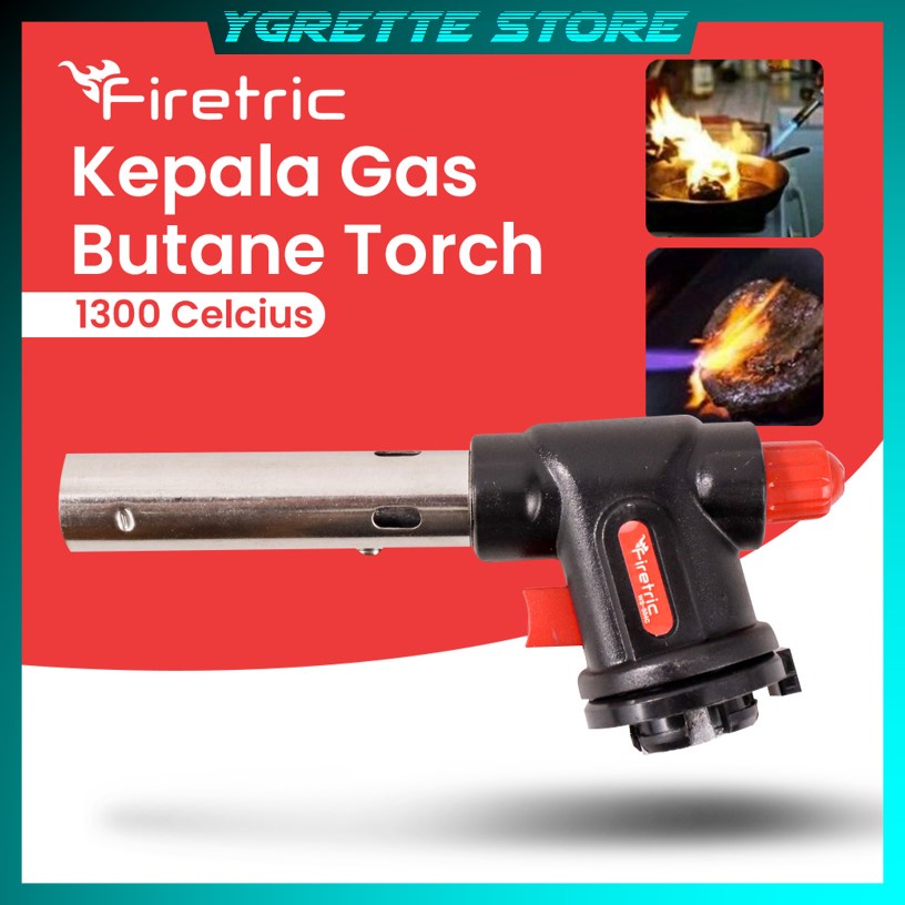 YGRETTE - Firetric Kepala Gas Butane Multi Purpose Torch 1300 Celcius - WS-504C - Black