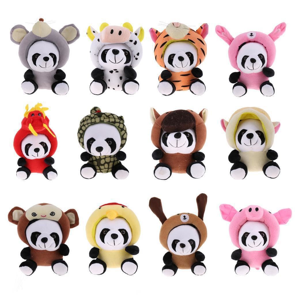 Boneka Panda 20cm Boneka Shio Boneka Zodiac Boneka Zodiac Boneka Babi Boneka Tikus Boneka Sapi Bonek