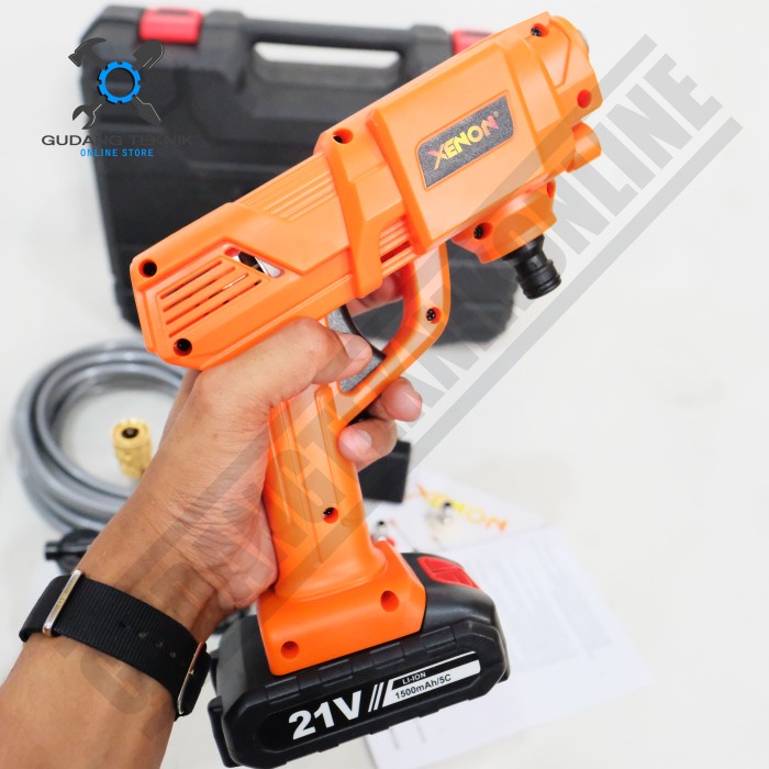MESIN JET CLEANER CDHPW2160 SH259 XENON X MAILTANK High Pressure CORDLESS / Alat Cuci Motor Mobil Tekanan Tinggi BATERAI CD-HPW2160 XENON X SH 259 MAILTANK