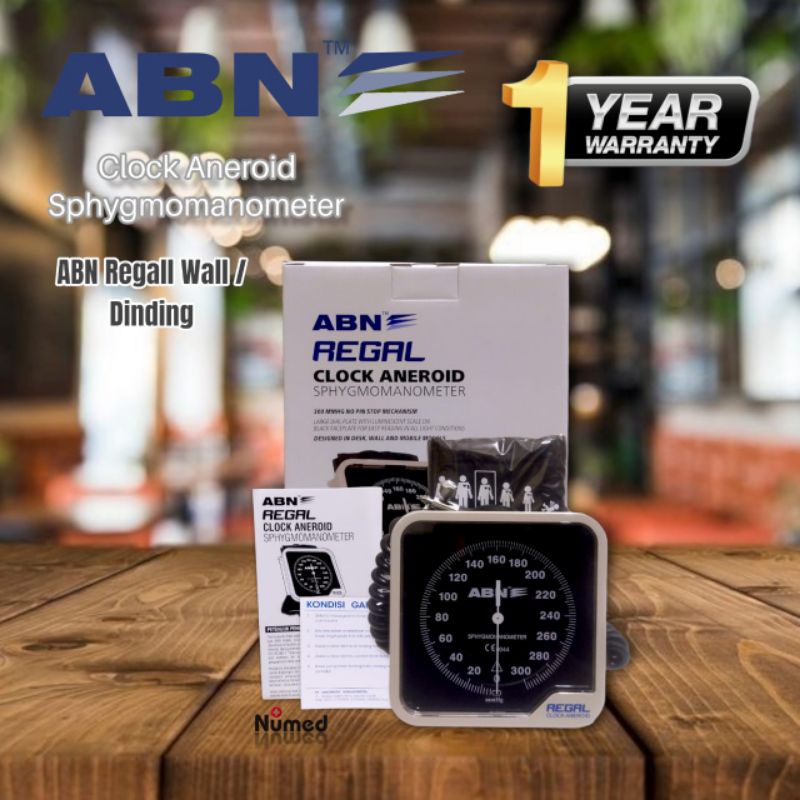 ABN Regal Wall Model The Portable Clock Aneroid Sphygmomanometer Professional Series / Tensimeter Aneroid Type Dinding ABN Regal