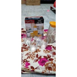 Telah Hadir.. Water jug  set hc gelas Teko set kaca 5 in 1 hc gelas tebal