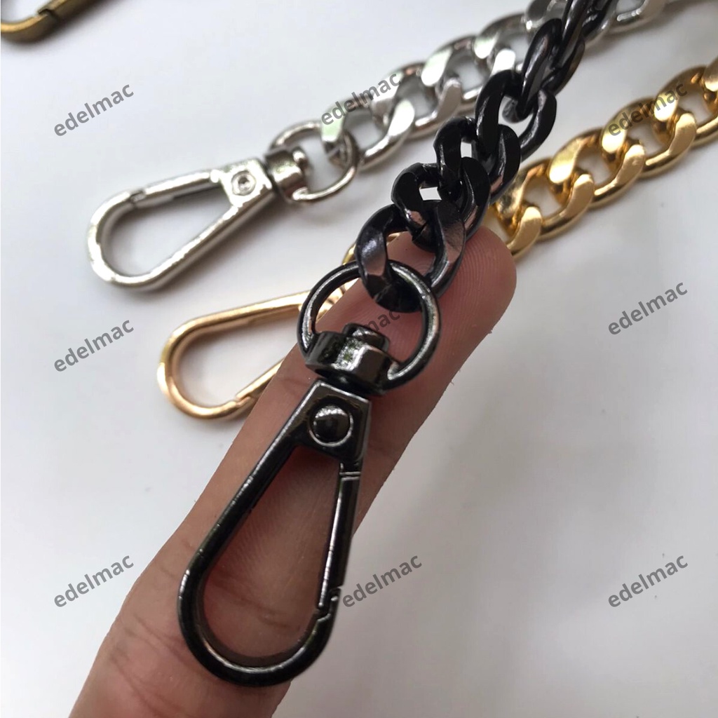 Rantai Kait Tas Hand Bag Selempang Gagang Aksesoris Sling Bag Chain Logam Aluminium accessories DIY