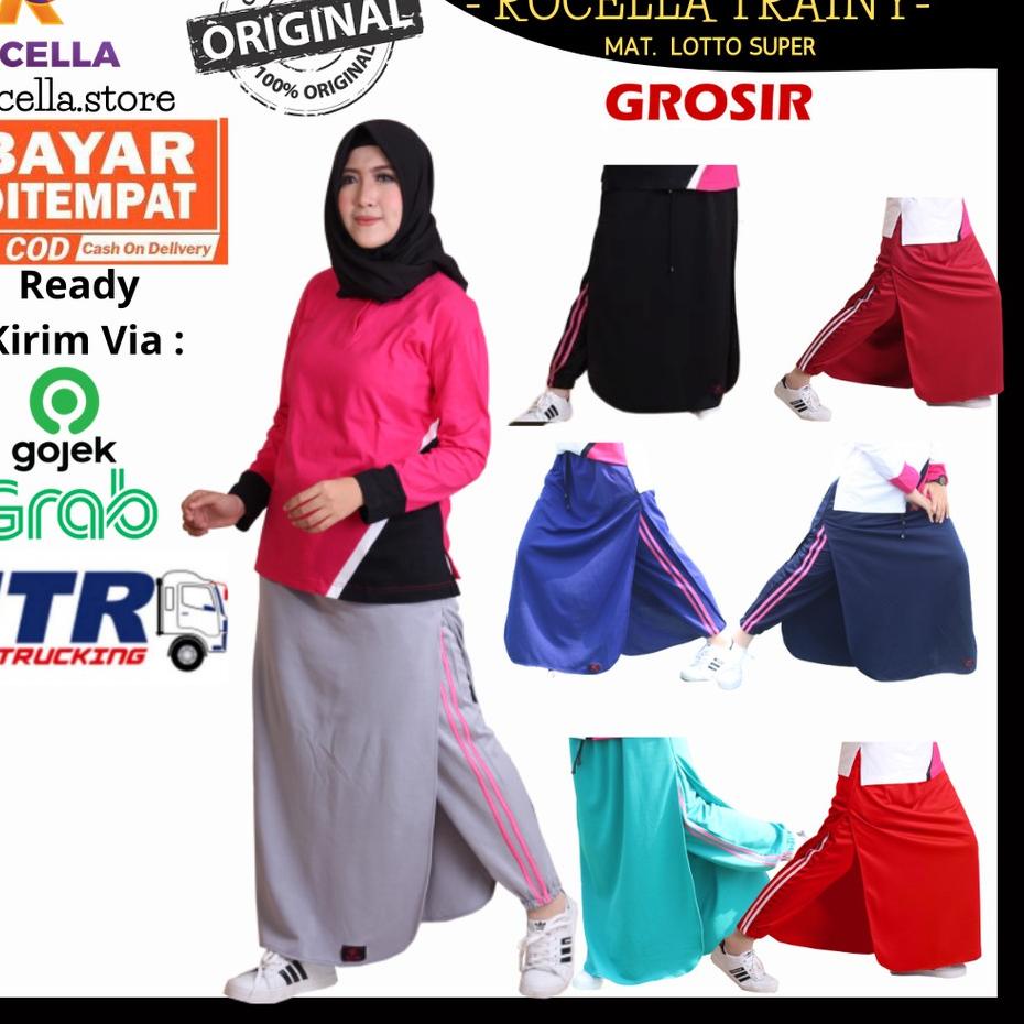 WPKODE68 Rok Celana Olahraga Training Olahraga Muslimah Wanita Syari Rocella Trainy Grosir Rok Olahr