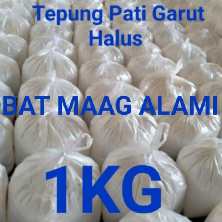 

Tepung Pati GARUT 1KG / Pati Irut Halus / Arrowroot Powder/ Obat ASAM LAMBUNG Obat Magg Nyeri Alami Tanpa Bahan Pengawet / Tepung Angkrik