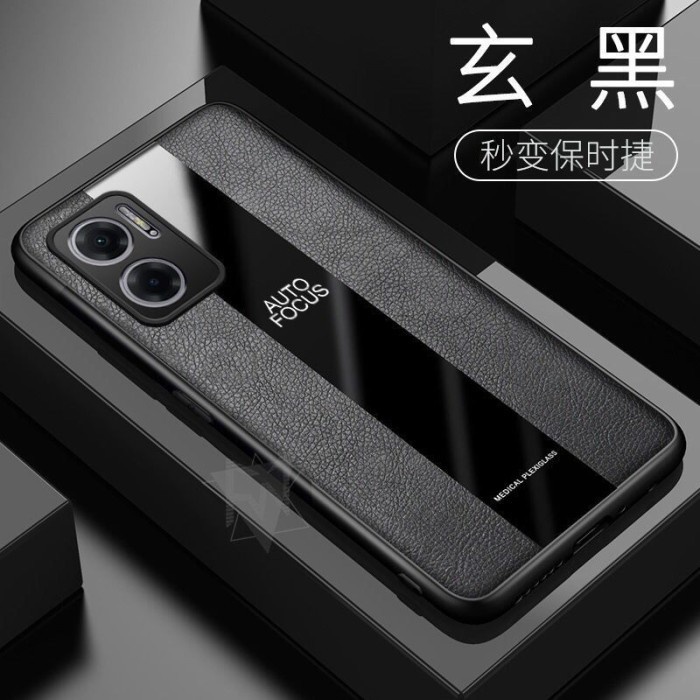 REDMI A1 / REDMI A2 COVER SOFT CASE PREMIUM PLEXIGLASS AUTO FOCUS LEATHER SILIKON SOFTCASE BLACK