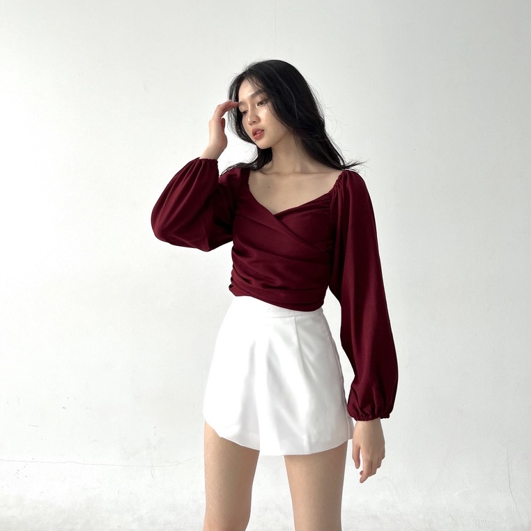 Pixie Long Sleeve Blouse / Blouse Wanita / Korean Looks