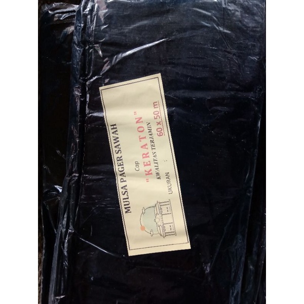 Plastik Pagar Sawah 50 cm x 50 m warna hitam plastik tikus plastik mulsa