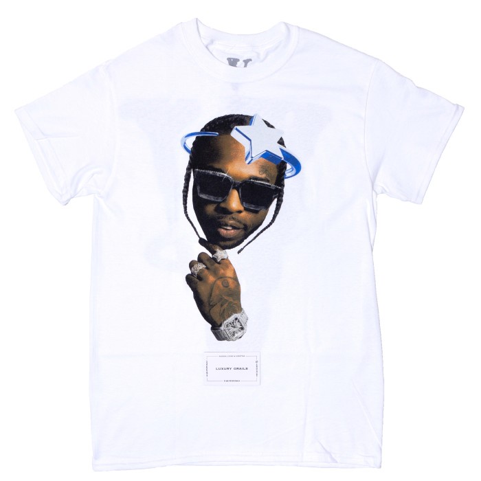 Vlone x Pop Smoke Halo White T-shirt (100% Authentic)