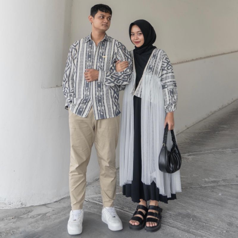 READY STOCK - SET COUPLE TENUN - DRESS TENUN - OUTER TENUN - BAJU LEBARAN - SET COUPLE